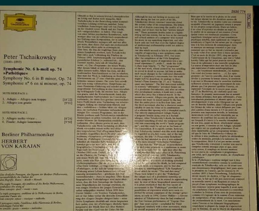 Discos vinil - Tschaikowski. Sinfonia nr6 entre outros