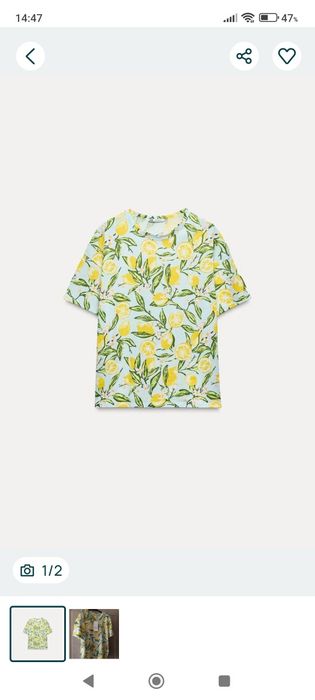 Натуральный топ майка Zara р. S