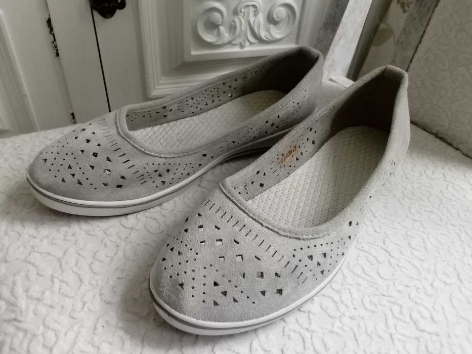 Czółenka baleriny półbuty ażurowe wiosenno-jesienne damskie buty 38