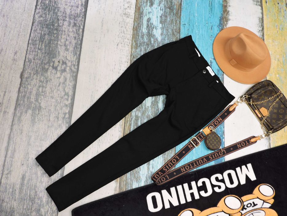 Jack & Jones Pants Spodnie rurki slim fit czarne eleganckie 32/32