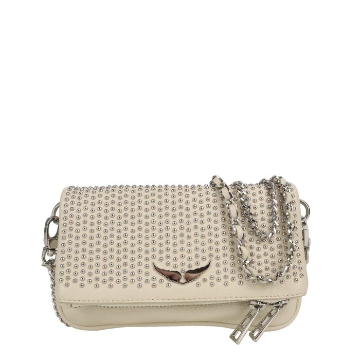 Zadig & Voltaire Damska torebka na ramię Kremowa skóra Skórzana torba typu crossbody ACS5552