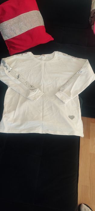 Bluza śmietanka z cekinami