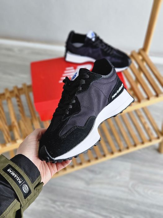 Кросівки Кроссовки New Balance 327 Black White Чёрный Белый Чорний Білий Кросовки демісезон
