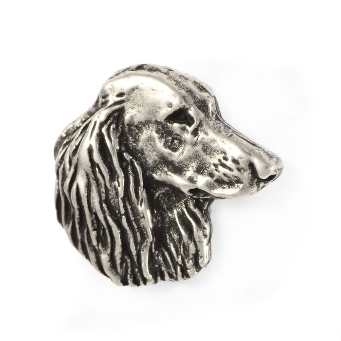 Jamnik szorstkowłosy V pin posrebrzony Art-Dog