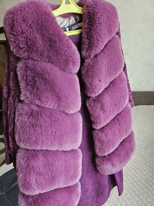 Хутряна жилетка + плаття