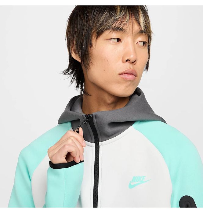 Оригінал! Зіп Худі Nike Tech Fleece (м`ятно-сіре) (L) Новий з бірками!