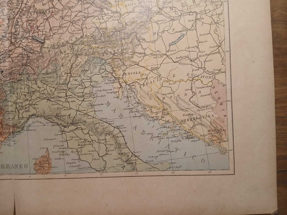 Mapa Europa Central (Final do Séc XIX, Início do Séc XX)