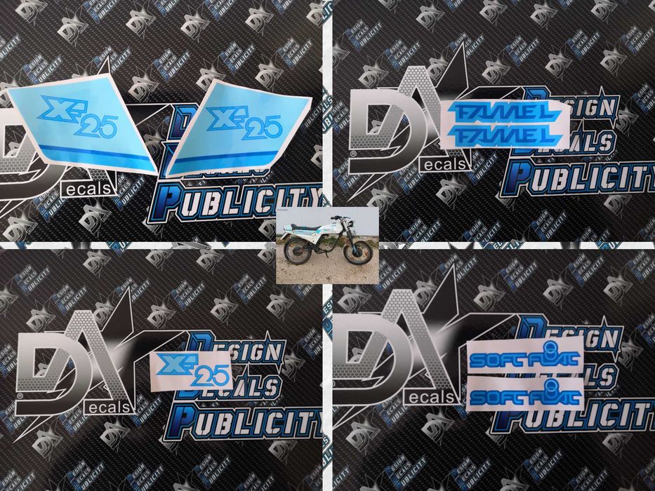 Autocolantes para Famel XF-25 Rosa --- Azul