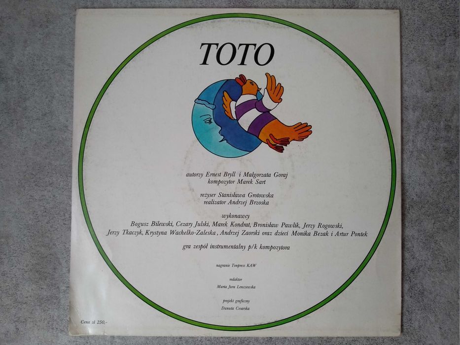 Bajka muzyczna "TOTO" Ernest Bryll, M. Goraj/Marek Sart - LP - winyl
