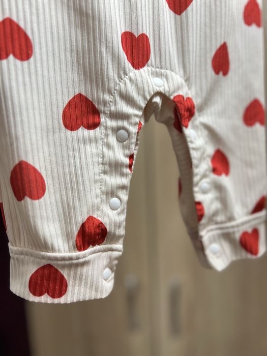 Ромпер з сердечками рубчик