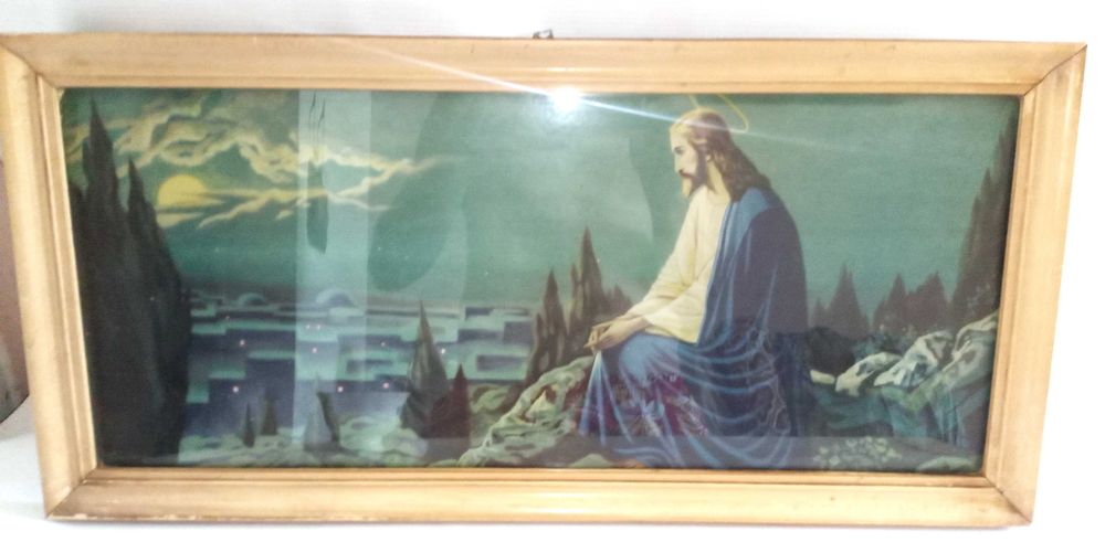 Stary obraz Ikona "Jezus na Górze Oliwnej" ponadczasowy