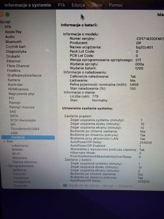 Macbook Air 256GB SSD