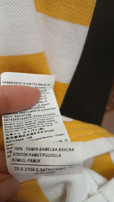 Поло benetton унісекс на 13-14 лет