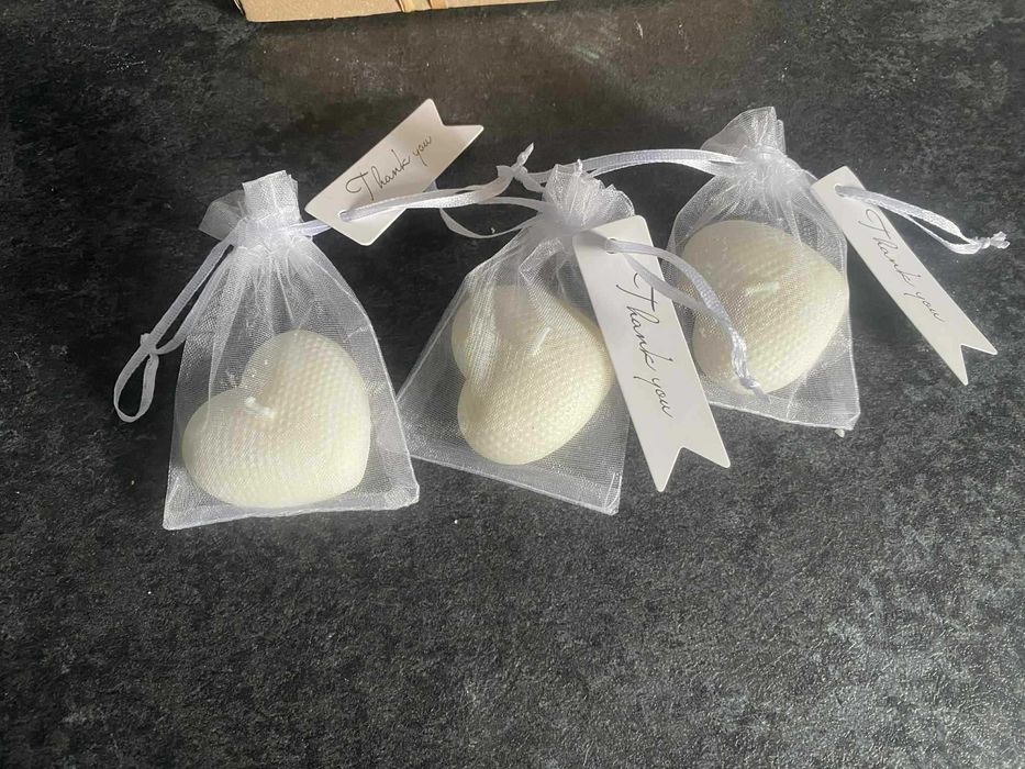 Świeczki sojowe na podziekowania, na ślub, komunie, chrzciny, roczek