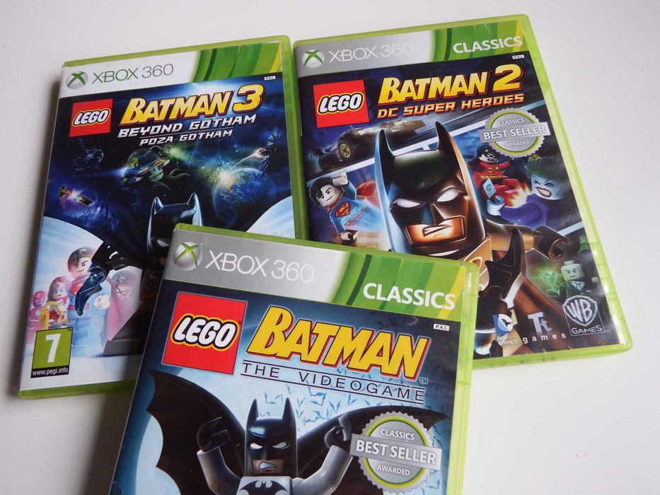 ZESTAW XBOX 360 LEGO Batman ! 1 + 2 PL + 3 PL ! komplet 3 gry za 99zł