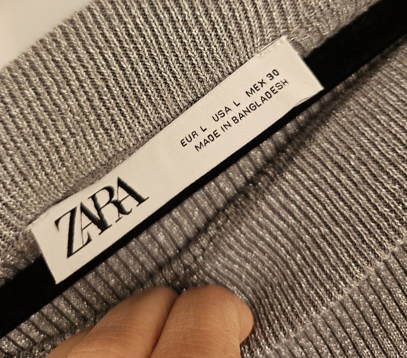 Szara srebrna spódnica Zara