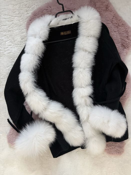 Kardigan naturalny lis