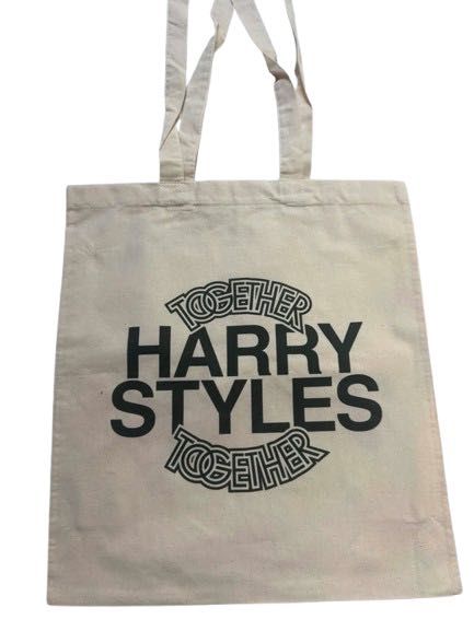 Torba tote bag harry styles beige black cotton bawełna together together