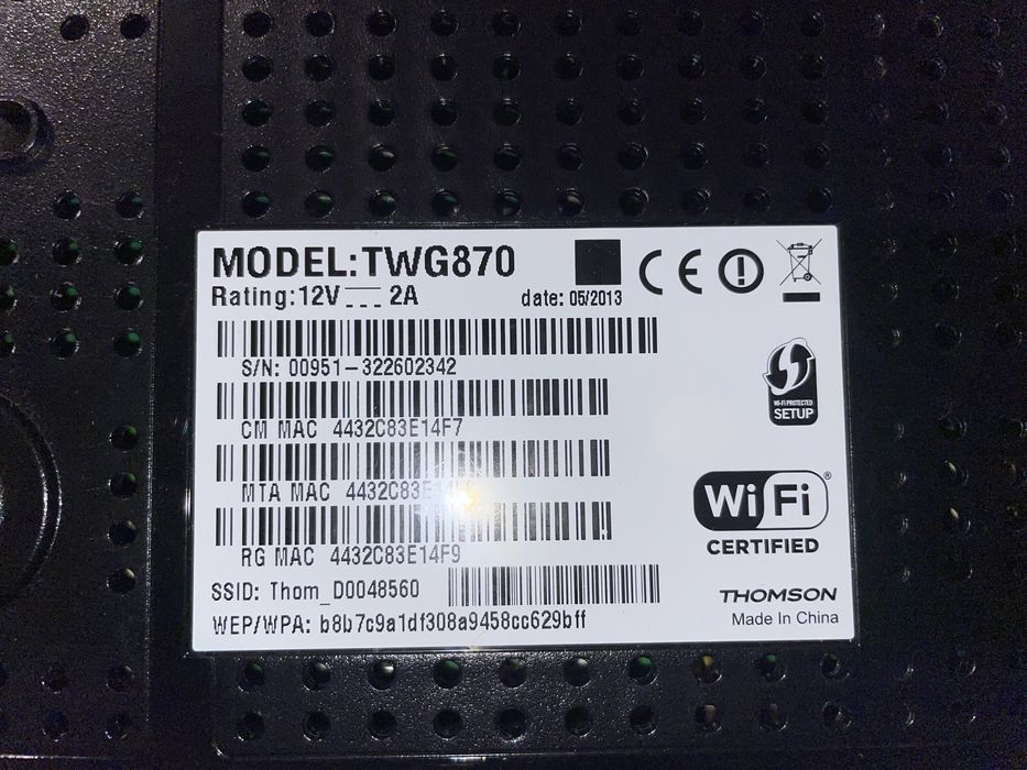 Router Thomson TWG870
