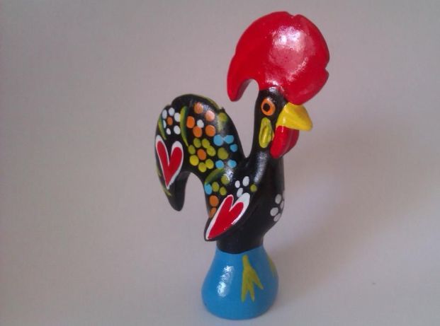 Lote de 10 Galos de Barcelos novos, em Cerâmica - Aprox. 9 cm