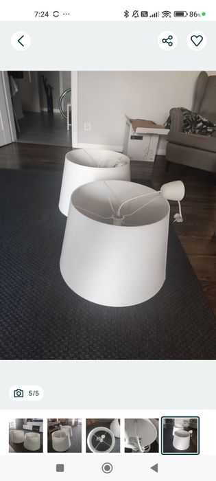 Abażur Ikea Skottorp biały