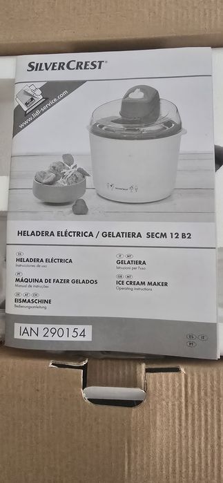Máquina de Gelados SilverCrest – NOVA, na caixa | 1L de capacidade