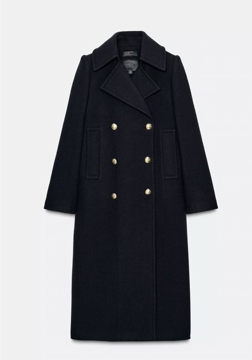 Довге пальто zw collection із змішаної вовни