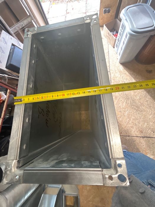 prostokątny kanał wentylacyjny 125cm