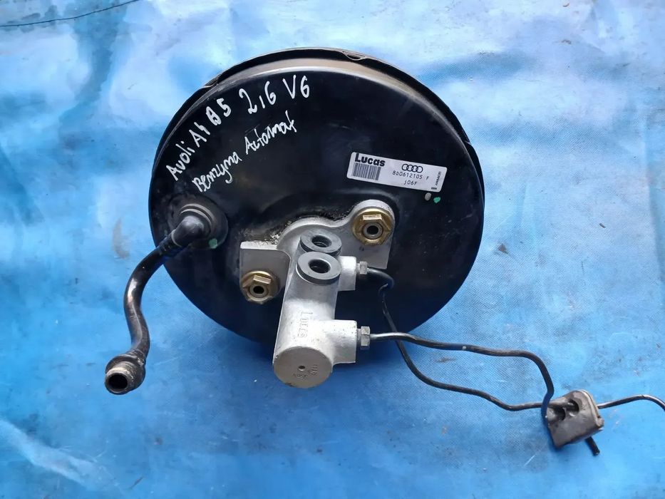 Serwo pompa hamulcowa Audi A4 B5 A6 C5 2.4 2.6 2.8 V6 V8 VW Passat Lucas 8D0612105F przewód podciśnienia