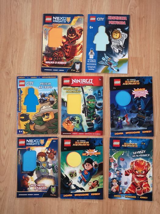Zestaw książeczek ninjago lego city nexo knights super heroes