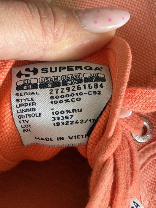 Superga 2750 trampki pomarańczowe 41