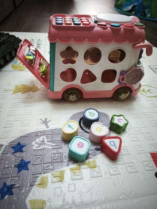 Детская развивающая игрушка-сортер Sobe Bear Автобус, іграшка-сортер