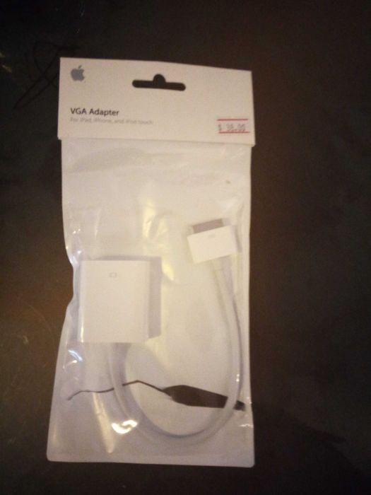 Cabo Adaptador Apple VGA Original (Como Novo - Entrada 30 Pinos)