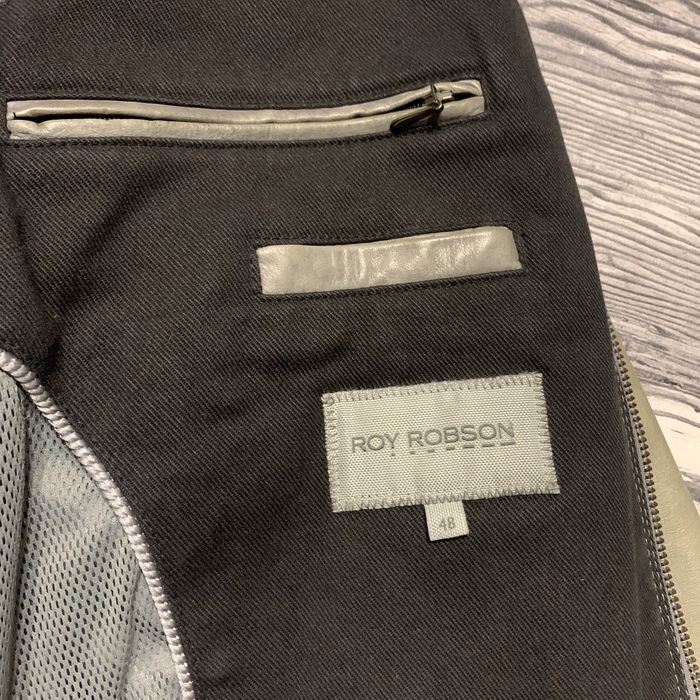 Кожаная куртка Roy Robson Casual Grey Premium Leather Jacket