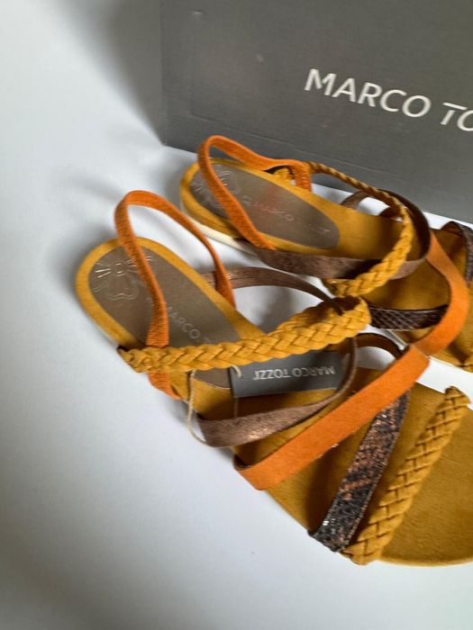 Nowe damskie sandały MARCO TOZZI brązowe 37