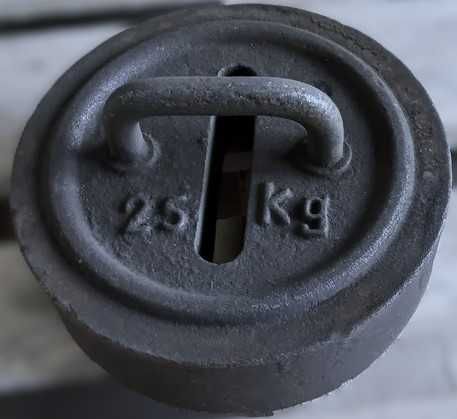 Odważniki wzorcowe 25 kg z homologacją, ze świadectwem PCA