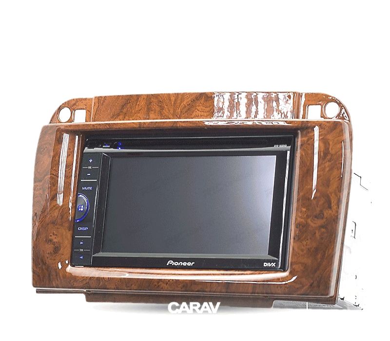 MOLDURA ADAPTADOR MADERA ALTO BRILHO PARA RADIO 2-DIN MERCEDES CLASE-CL W216 CLASE-S W220
