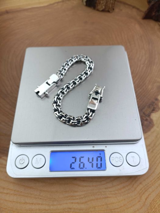 Срібний Браслет Бісмарк на замовлення серебряный браслет Бисмарк