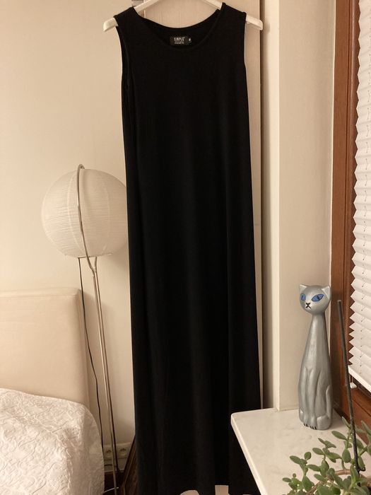 Długa czarna sukienka simple rozm. 36