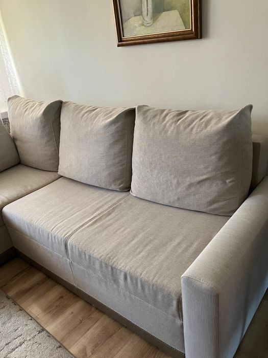 Sofa narożna beżowa/Narożnik