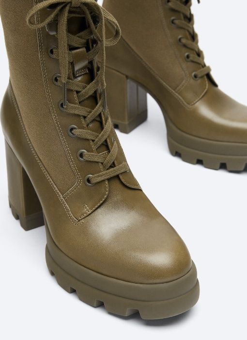 Botins Uterqüe em pele de bovino, Novos c/etiqueta - nº40