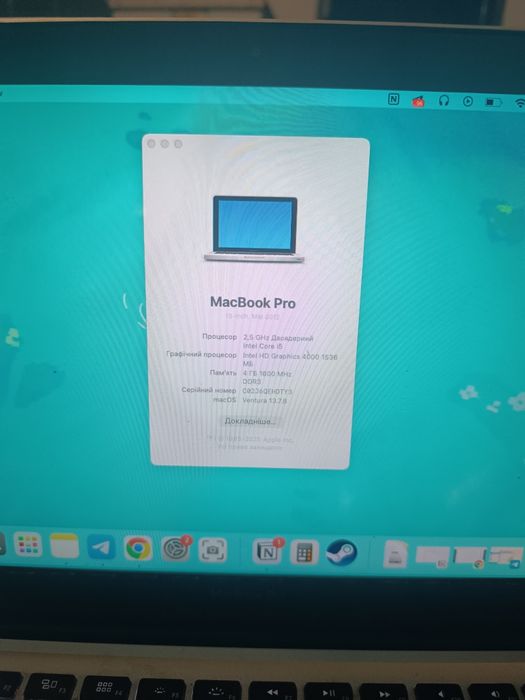 Macbook Pro 13 mid 2012