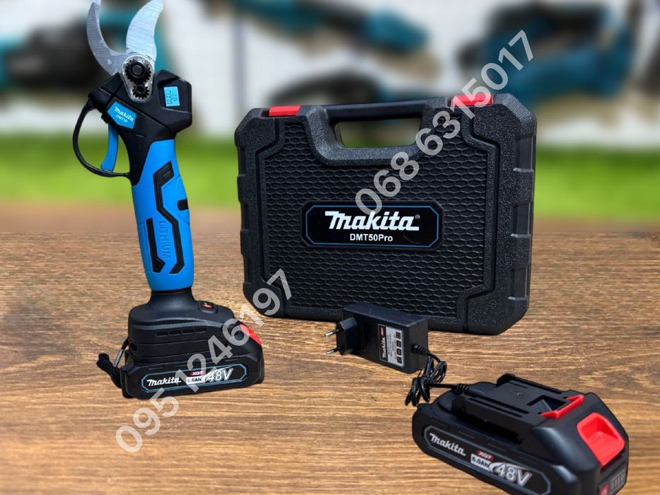 Аккумуляторный бесщеточный секатор Makita DMT50 48V 6Ah с экраном