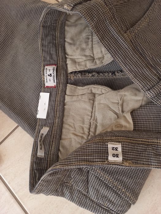 męskie spodnie -30/32-M-Jack & Jones-szer-pas-ok 80cm-elastyczne-nowe