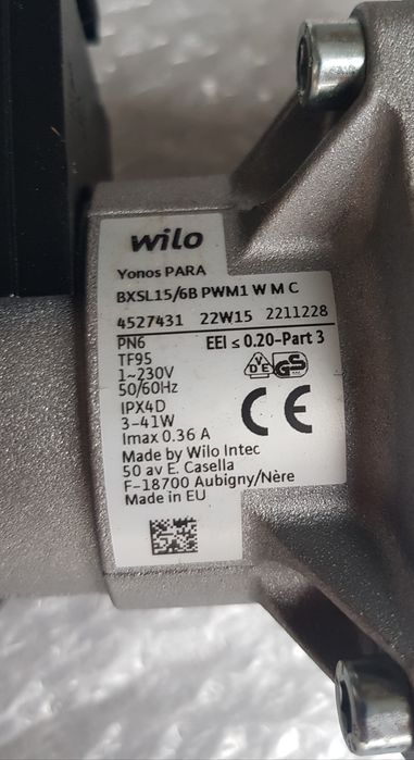Pompa obiegowa Wilo Yonos PARA BXSL15/6B PWM1 W M C 4‌5‌2‌7‌4‌3‌1
