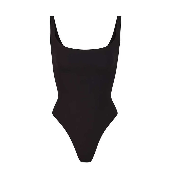 Боді SKIMS Fits everybody Square Neck Bodysuit BLACK\JASPER\COCOA