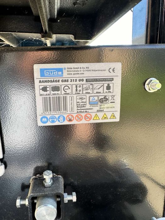Ленточная пила, лобзик Gude GBS 315 UG. Германия!