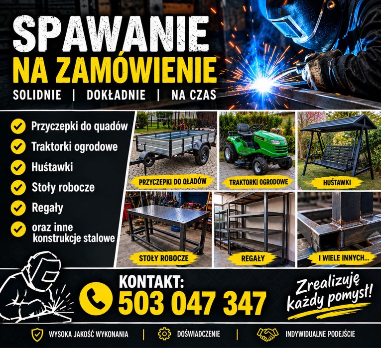 Spawanie konstrukcji stalowych na wymiar – Zrealizuję każdy pomysł!