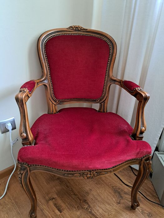 Sprzedam krzeslo art deco kolor tapicerki bordo stan bardzo dobry