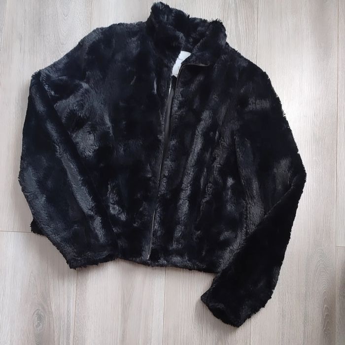 Чорна шуба шубка Pull&Bear